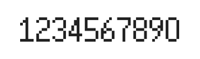 5×9数字点阵字体 ddN59AB0239