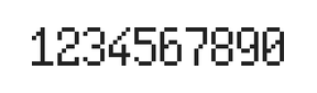 5×9数字点阵字体 ddN59AB0241