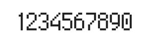 5×9数字点阵字体 ddN59AB0248
