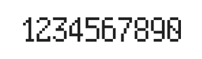 5×9数字点阵字体 ddN59AB0250