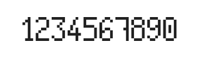 5×9数字点阵字体 ddN59AB0253
