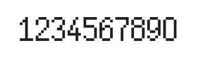 5×9数字点阵字体 ddN59AB0257