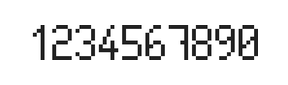 5×9数字点阵字体 ddN59AB0260