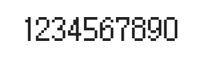 5×9数字点阵字体 ddN59AB0264