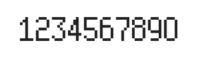 5×9数字点阵字体 ddN59AB0266