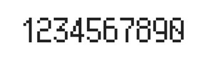 5×9数字点阵字体 ddN59AB0267