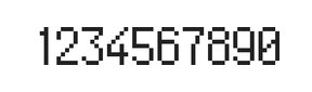 5×9数字点阵字体 ddN59AB0270