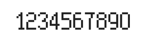 5×9数字点阵字体 ddN59AB0271