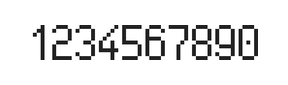 5×9数字点阵字体 ddN59AB0272
