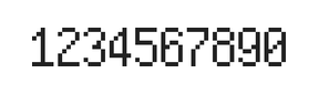 5×9数字点阵字体 ddN59AB0273