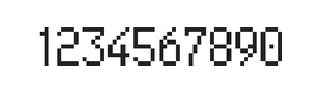 5×9数字点阵字体 ddN59AB0276