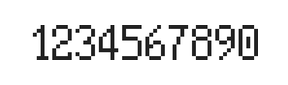 5×9数字点阵字体 ddN59AB0277