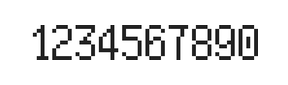 5×9数字点阵字体 ddN59AB0278