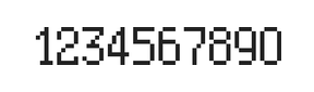 5×9数字点阵字体 ddN59AB0281