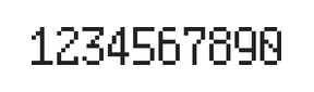5×9数字点阵字体 ddN59AB0284