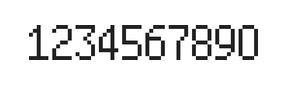 5×9数字点阵字体 ddN59AB0287