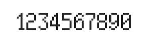 5×9数字点阵字体 ddN59AB0288
