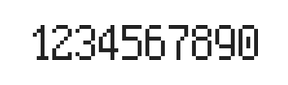 5×9数字点阵字体 ddN59AB0293