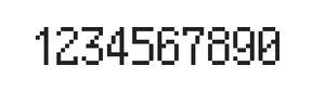 5×9数字点阵字体 ddN59AB0298