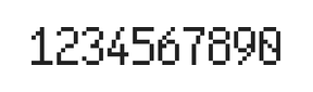 5×9数字点阵字体 ddN59AB0300