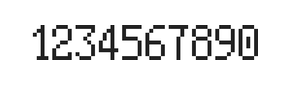 5×9数字点阵字体 ddN59AB0303