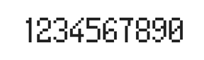 5×9数字点阵字体 ddN59AB0304