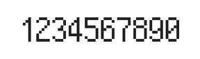 5×9数字点阵字体 ddN59AB0306