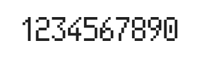 5×9数字点阵字体 ddN59AB0317