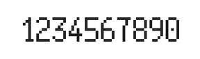 5×9数字点阵字体 ddN59AB0318