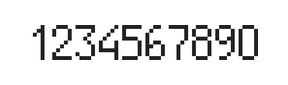 5×9数字点阵字体 ddN59AB0320
