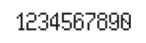 5×9数字点阵字体 ddN59AB0323