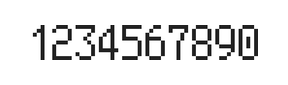 5×9数字点阵字体 ddN59AB0325