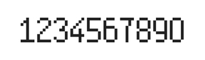 5×9数字点阵字体 ddN59AB0326