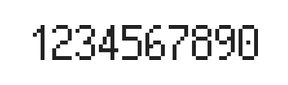 5×9数字点阵字体 ddN59AB0330