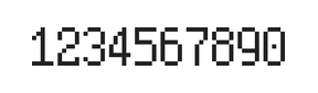 5×9数字点阵字体 ddN59AB0331