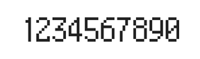 5×9数字点阵字体 ddN59AB0332