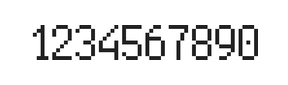 5×9数字点阵字体 ddN59AB0338