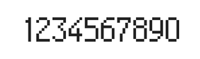 5×9数字点阵字体 ddN59AB0344