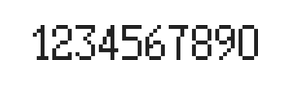 5×9数字点阵字体 ddN59AB0345