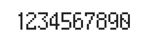 5×9数字点阵字体 ddN59AB0348