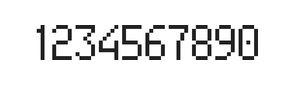 5×9数字点阵字体 ddN59AB0351