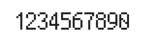 5×9数字点阵字体 ddN59AB0355