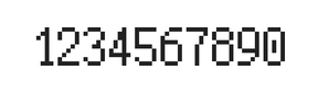 5×9数字点阵字体 ddN59AB0356