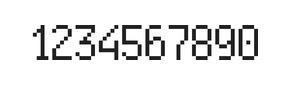 5×9数字点阵字体 ddN59AB0357