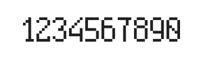 5×9数字点阵字体 ddN59AB0361