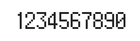 5×9数字点阵字体 ddN59AB0369