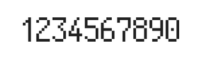 5×9数字点阵字体 ddN59AB0370