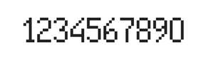 5×9数字点阵字体 ddN59AB0372