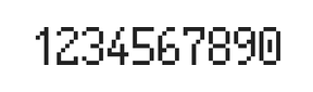 5×9数字点阵字体 ddN59AB0375