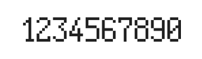 5×9数字点阵字体 ddN59AB0376